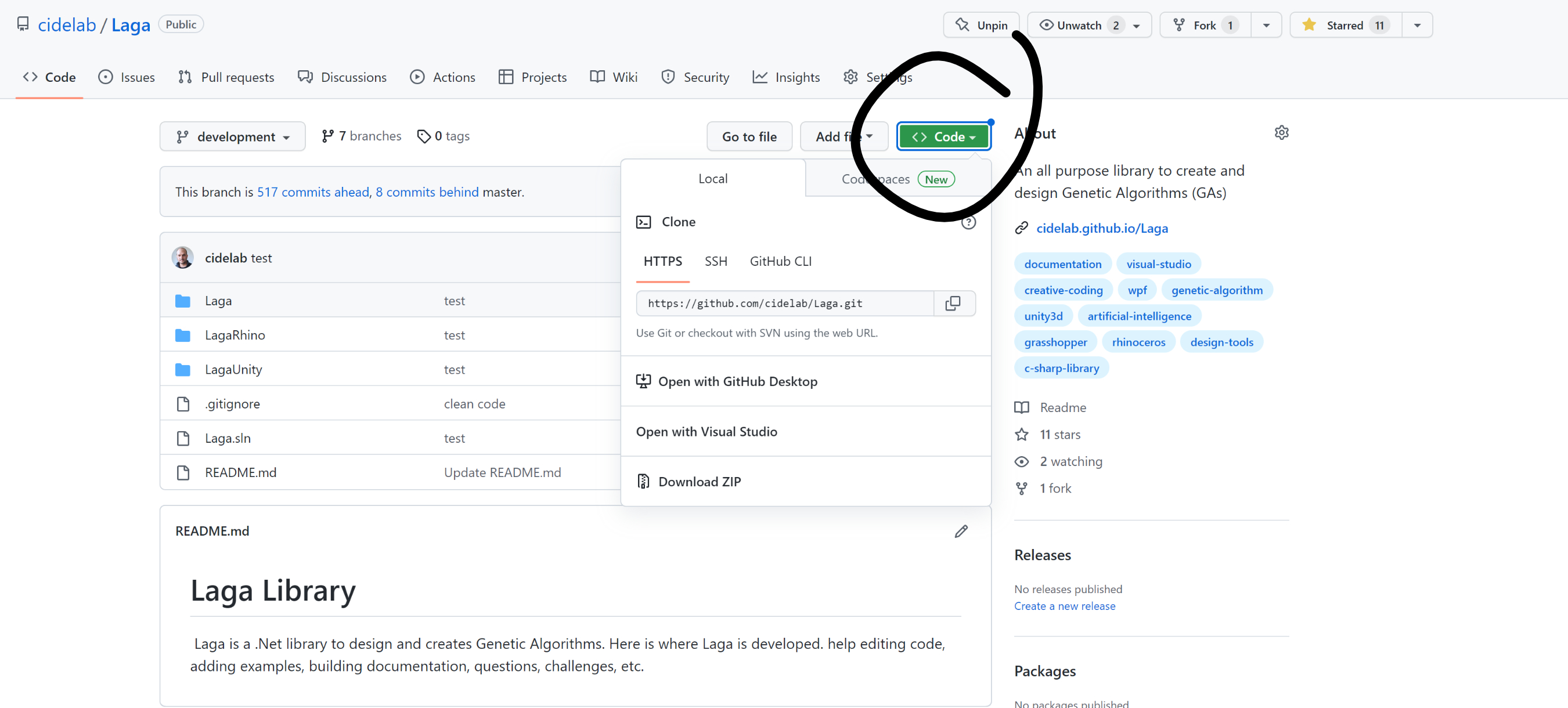 Example from the github