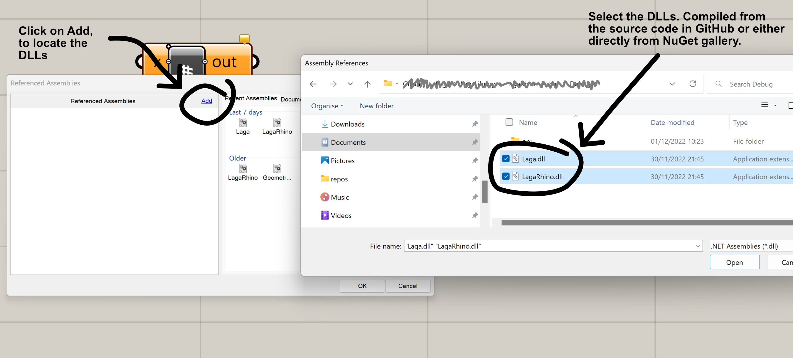 Example from the nuget gallery